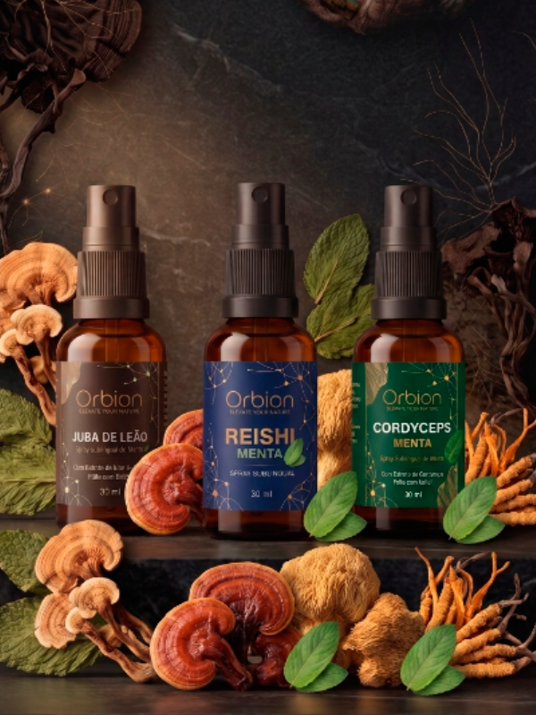Combo 4: Orbion Sprays – Juba de Leão + Cordyceps + Reishi